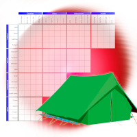 Camping at the beach: large grid, level 3